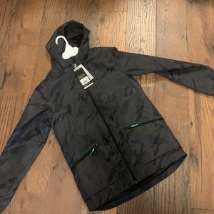 Champion weather rain racket, NWT, black/grey camo Large 12-14